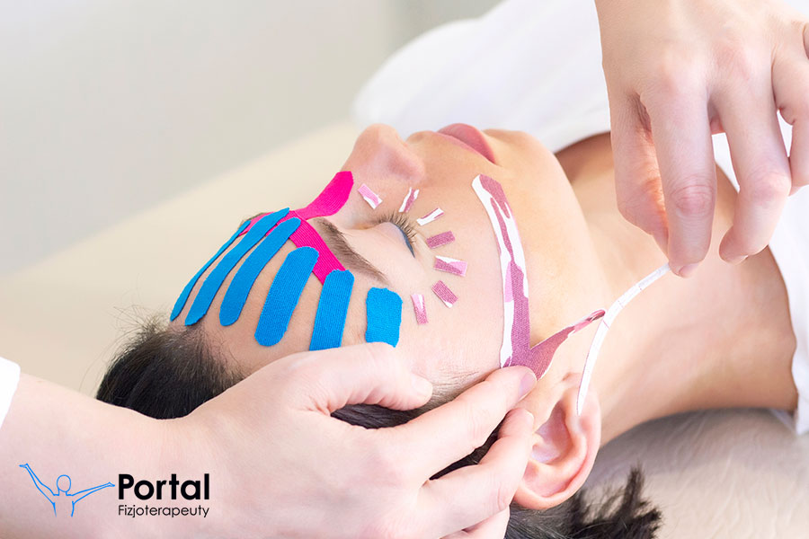 Kinesiotaping twarzy